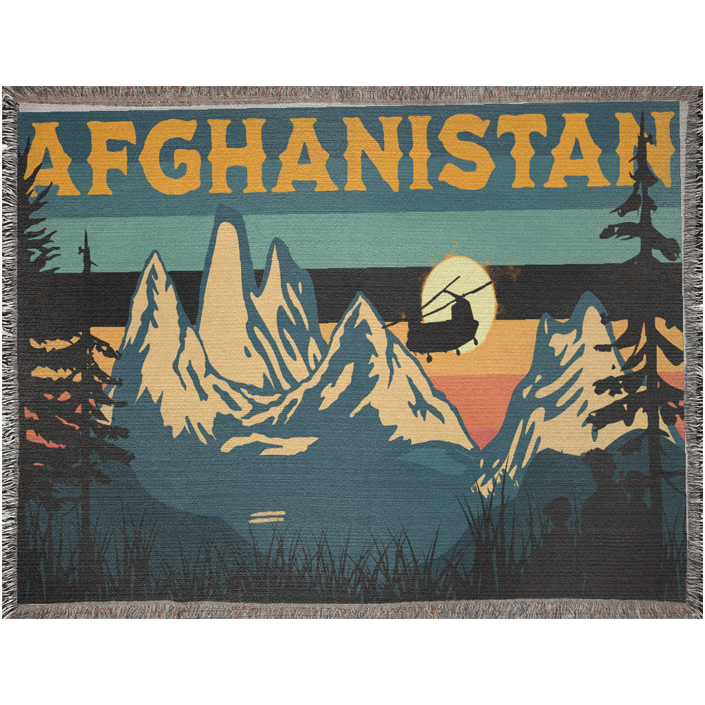 Afghanistan Sunset Woven Blanket