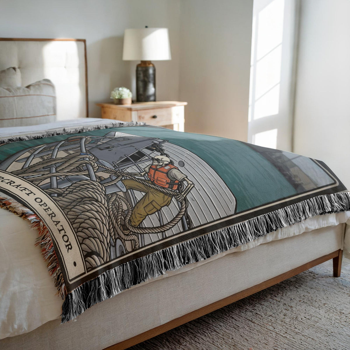 Watercraft Operator Woven Blanket - 60x80 inch / Graphics