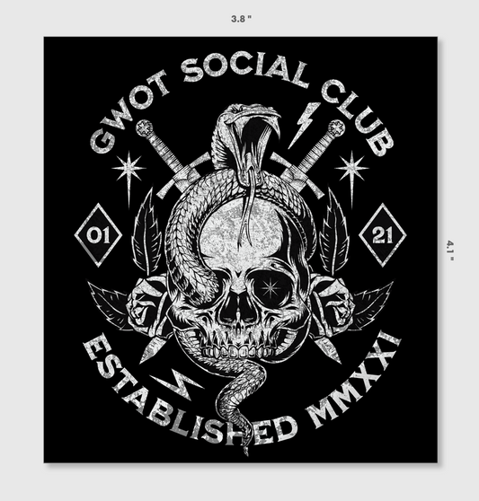 GWOT Social Club Sticker