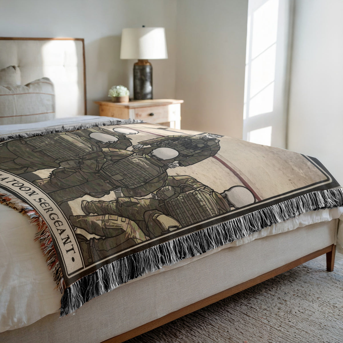 Platoon Sergeant Woven Blanket - 60x80 inch / Graphics