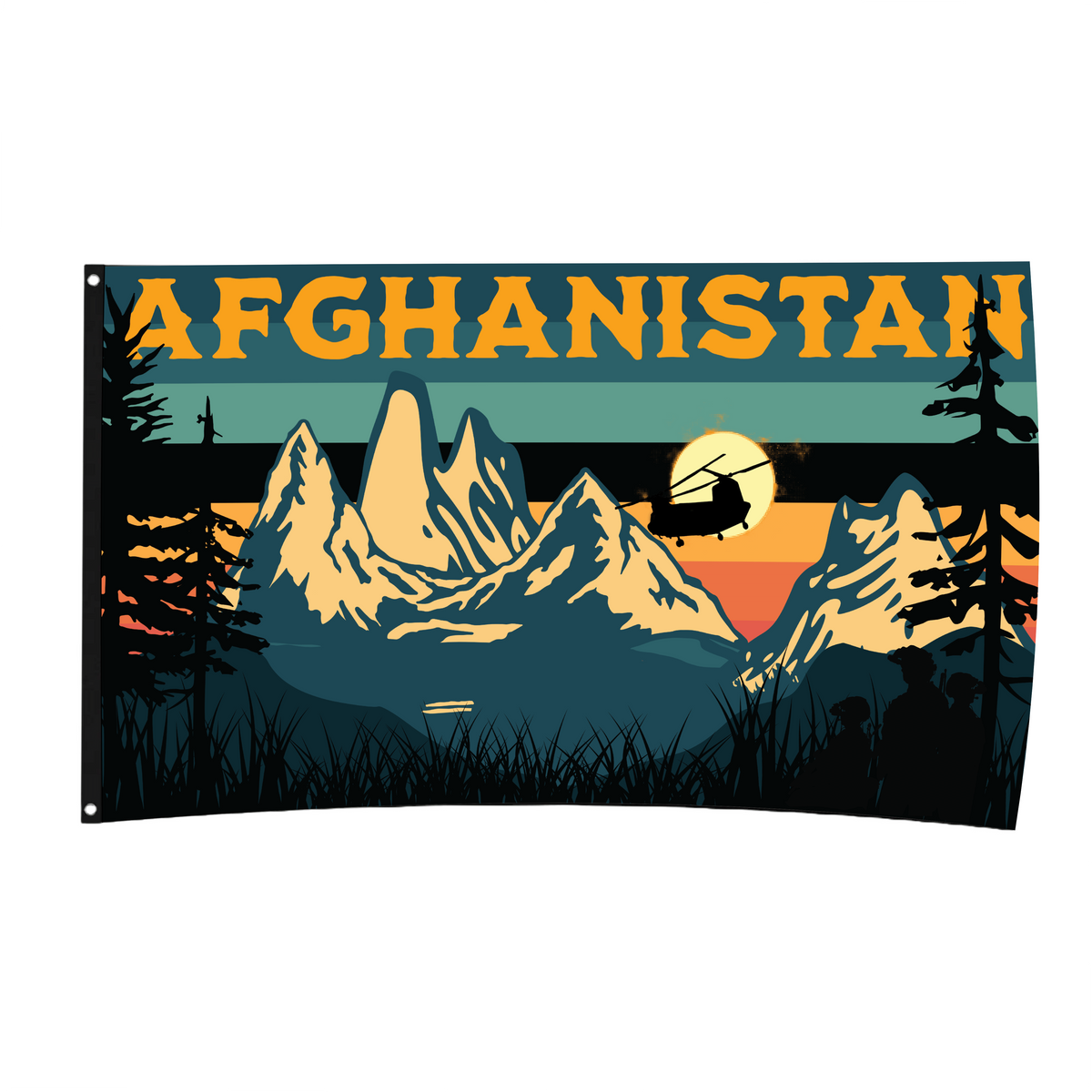 Afghanistan Sunset Flag