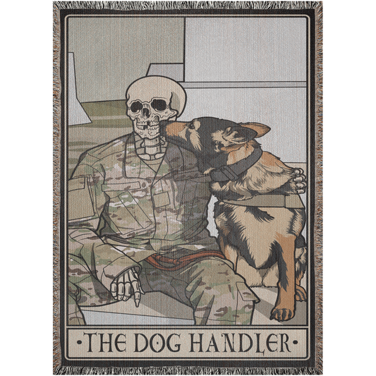 The Dog Handler Woven Blanket