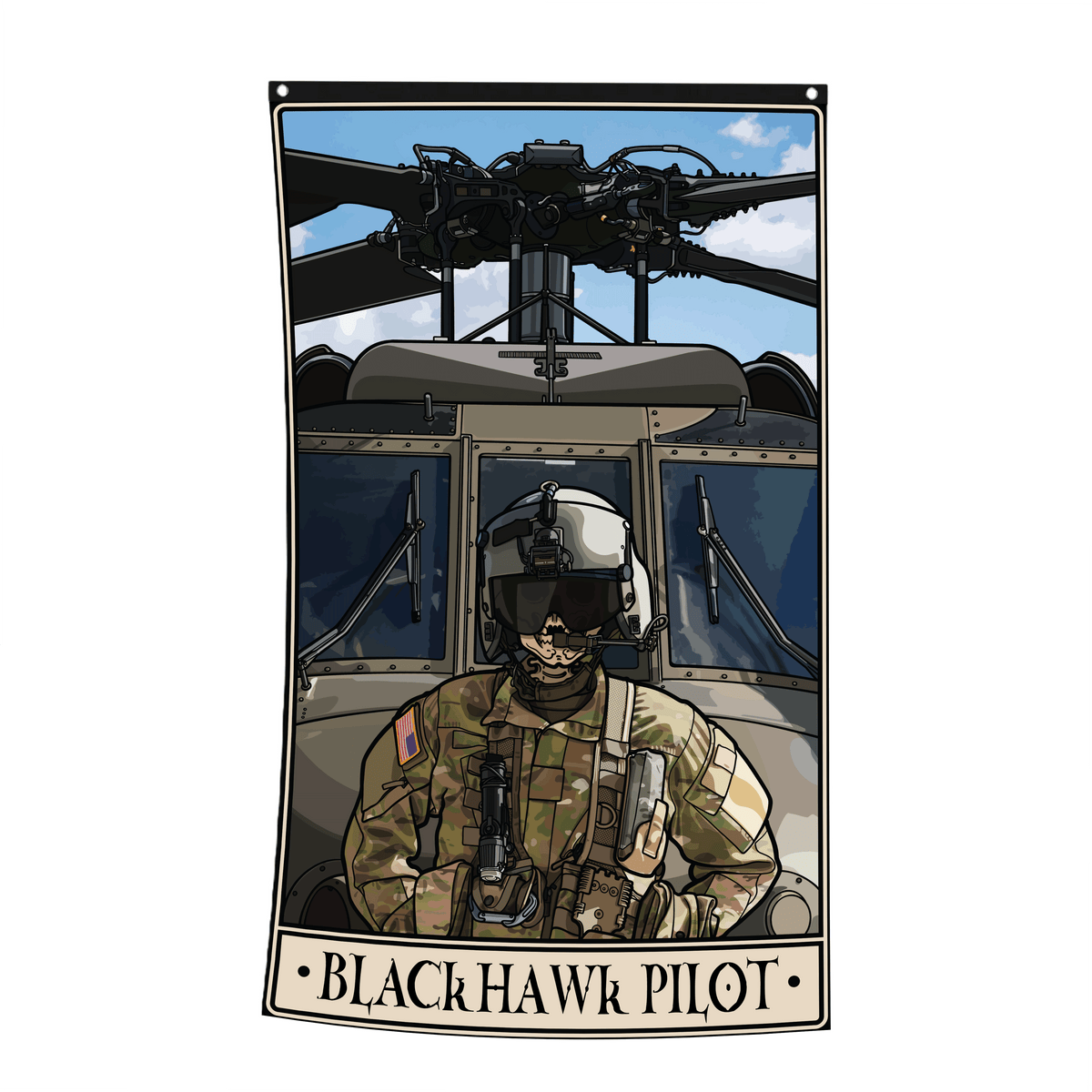 Blackhawk Pilot Flag