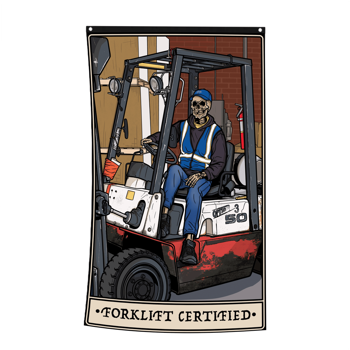 Forklift Certified Flag