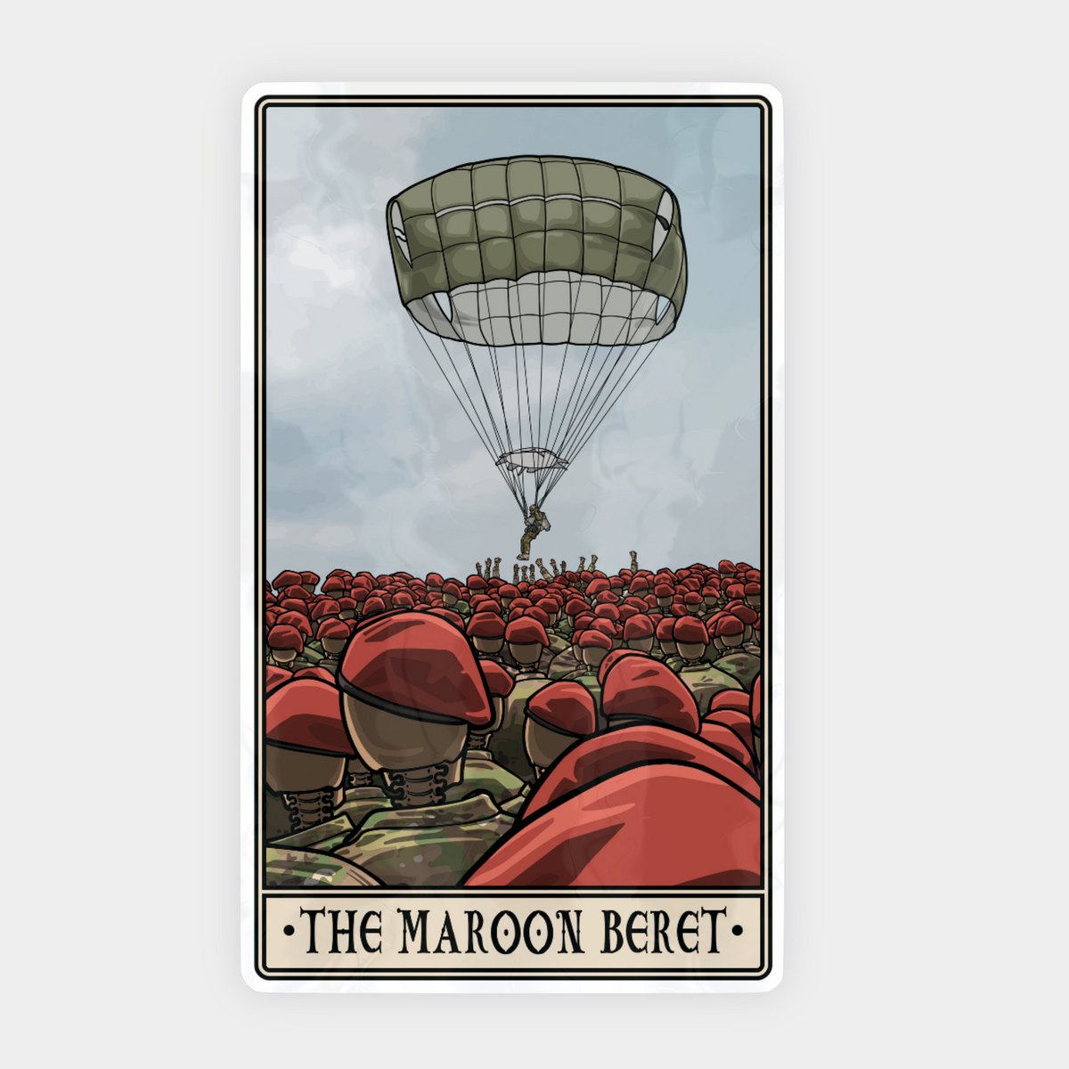 Maroon Beret Sticker