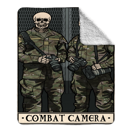 Combat Camera Fleece Sherpa Blanket