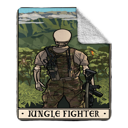 Jungle Fighter Fleece Sherpa Blanket