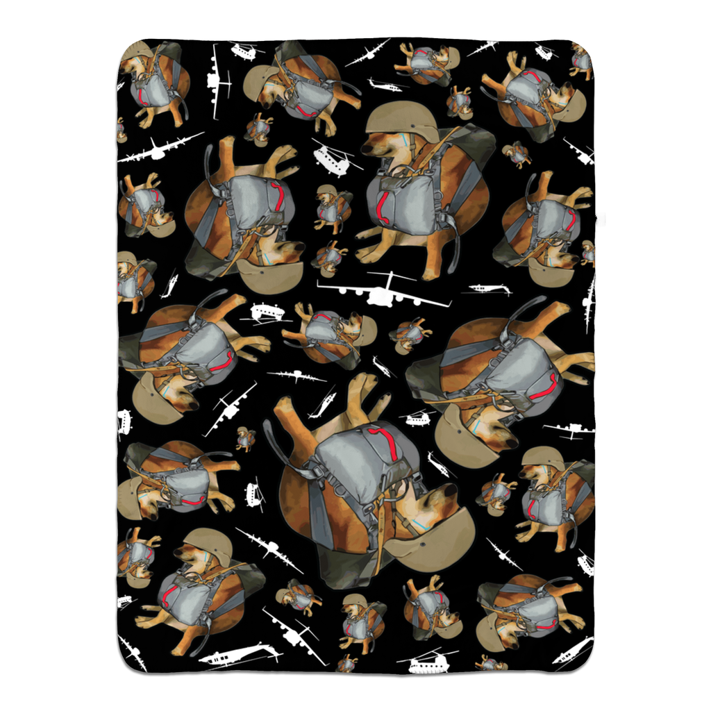 Airborne Cheems Fleece Blanket