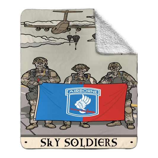 Sky Soldiers Fleece Sherpa Blanket