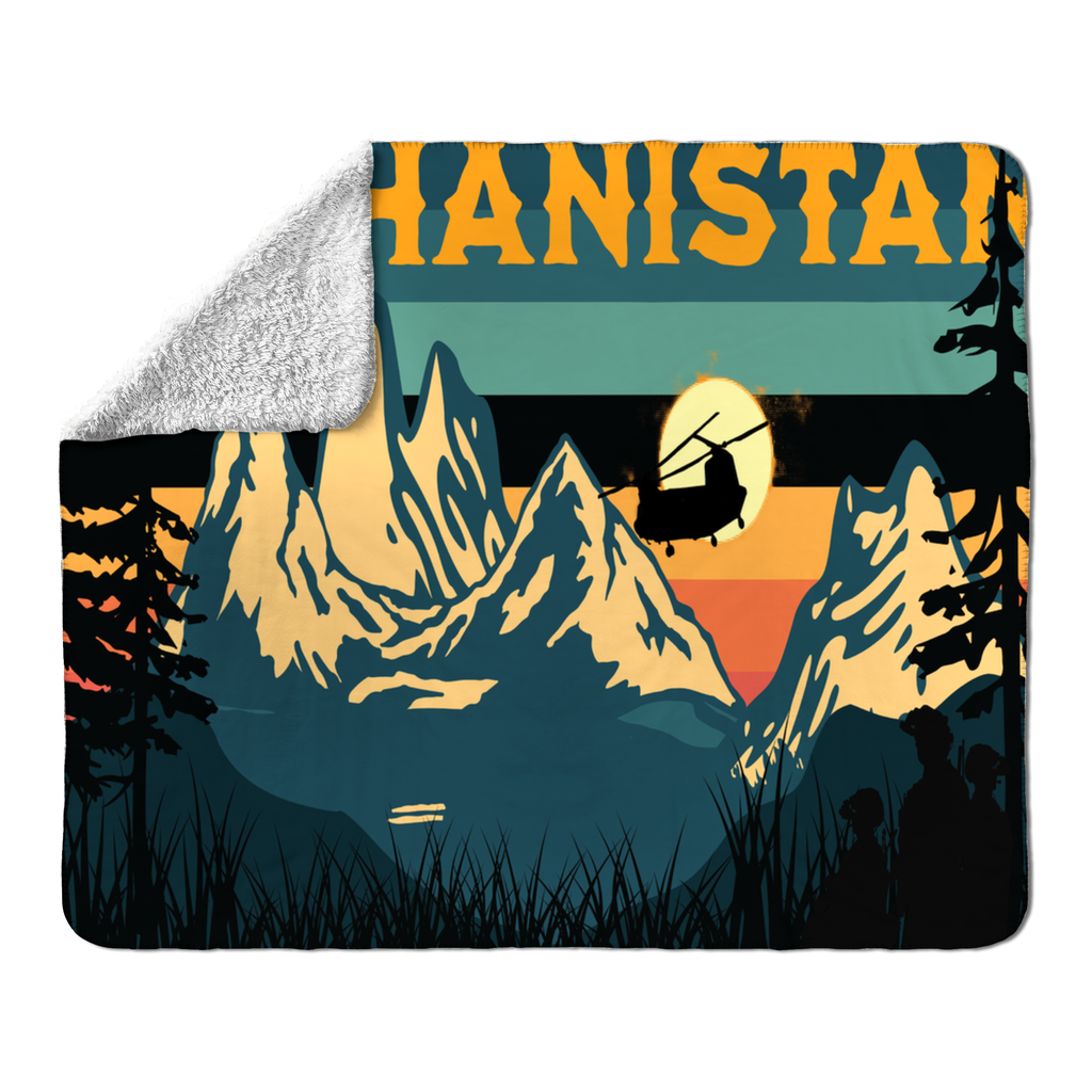 Afghanistan Sunset Fleece Blanket