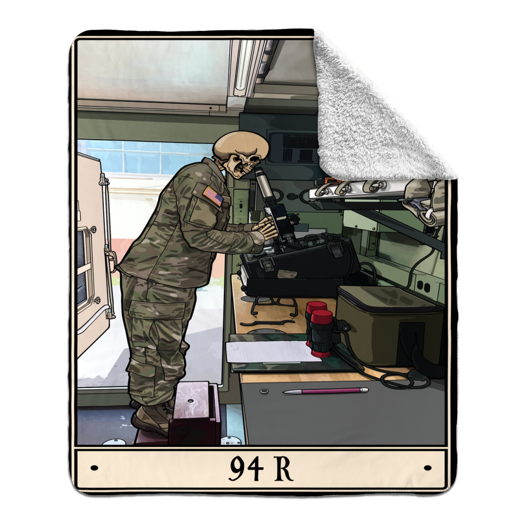 94R Avionics and Radar Repairer Fleece Blanket - 50x60 inch / White