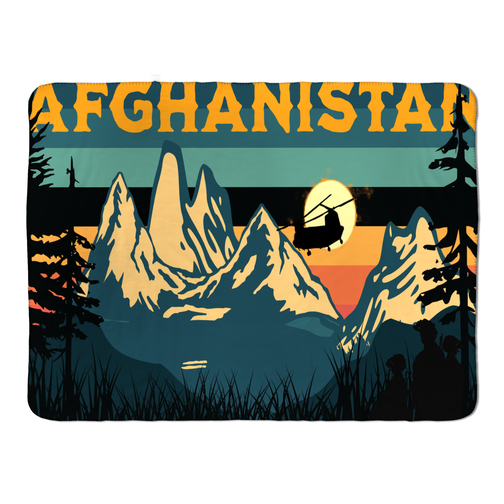 Afghanistan Sunset Fleece Blanket