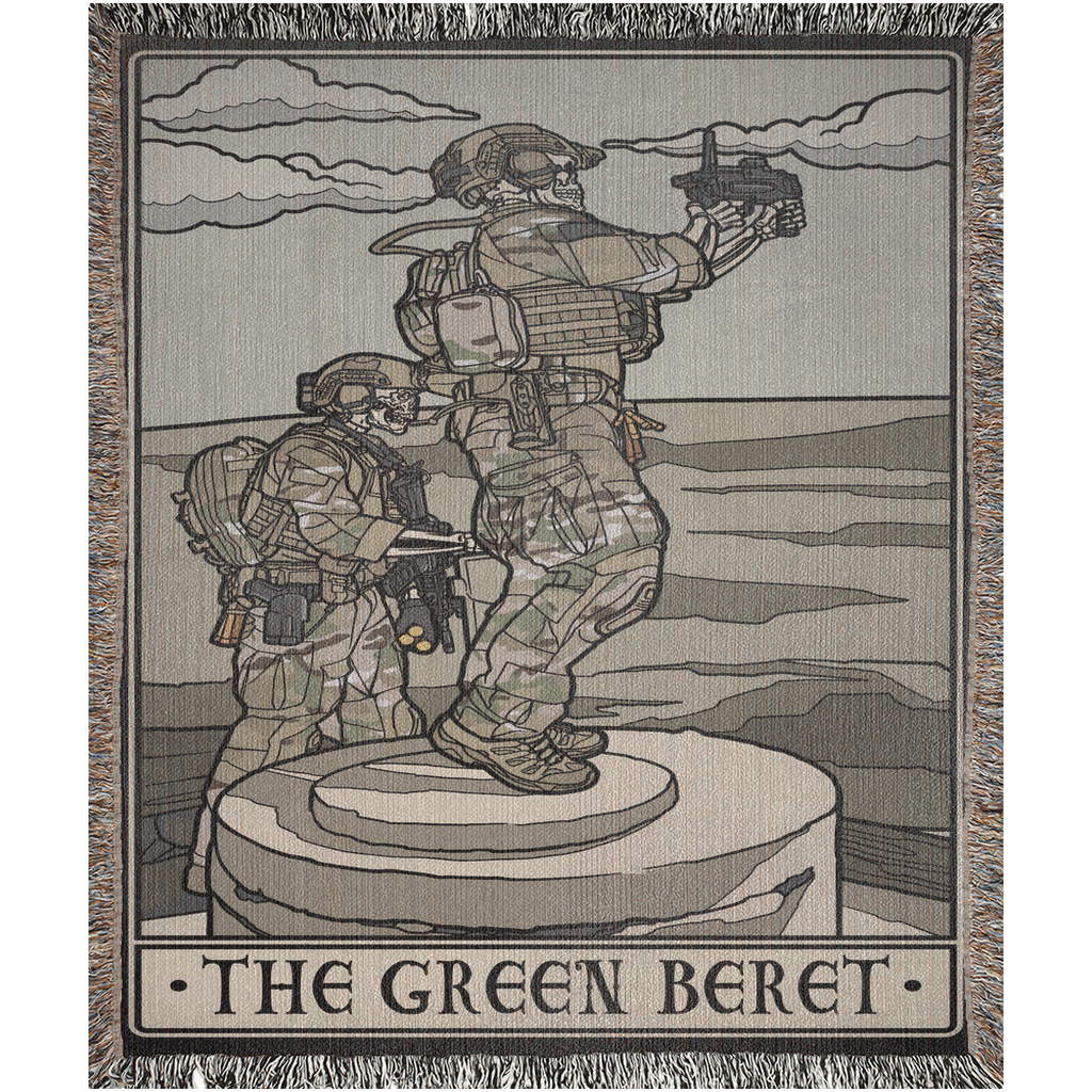 Green Beret Woven Blanket