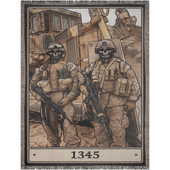 1345 Engineer Equipment Operator Woven Blanket - 60x80 inch / Graphics