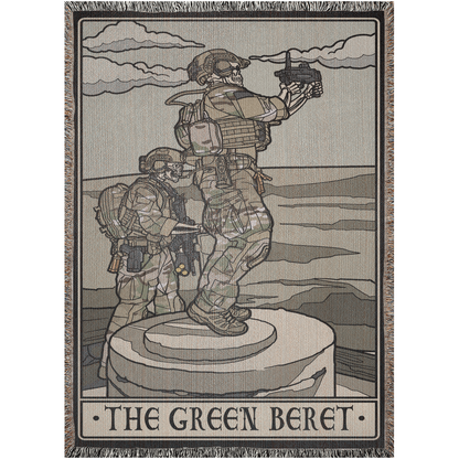 Green Beret Woven Blanket