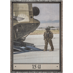 15U CH-47 Helicopter Repairer Woven Blanket