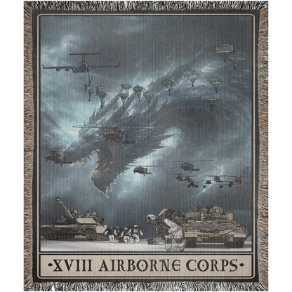 XVIII Airborne Corps Woven Blanket