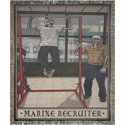 Marine Recruiter Woven Blanket