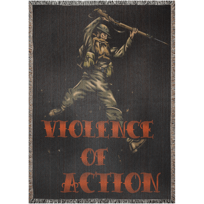 Violence Of Action Woven Blanket