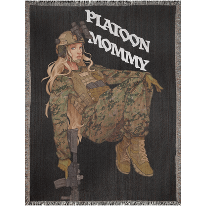 Marine Mommy Woven Blanket