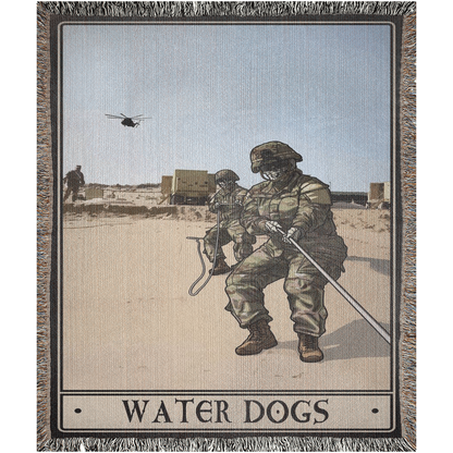 Water Dogs Woven Blanket
