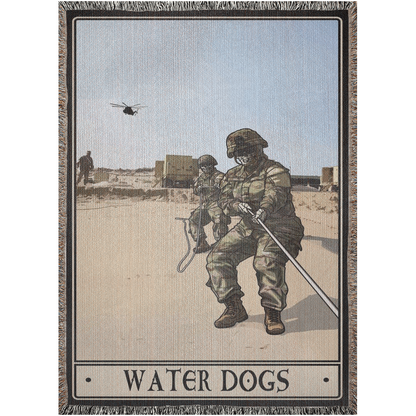 Water Dogs Woven Blanket