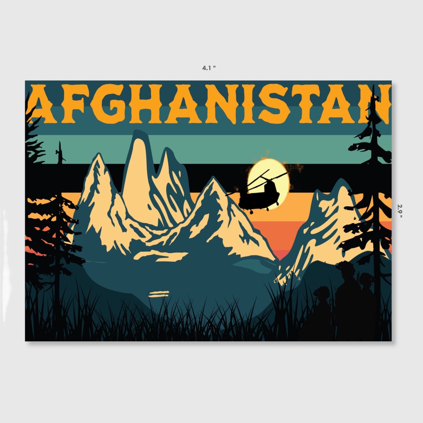 Afghanistan Sunset Sticker
