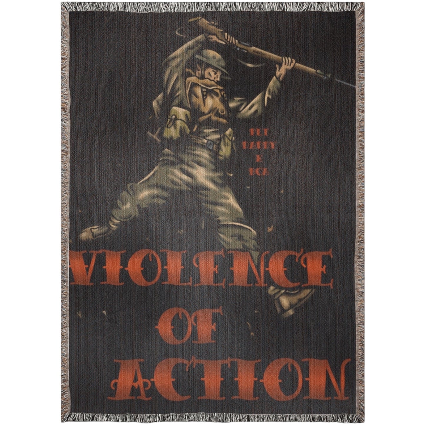 Violence of Action Woven Blanket