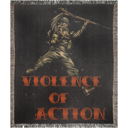 Violence Of Action Woven Blanket