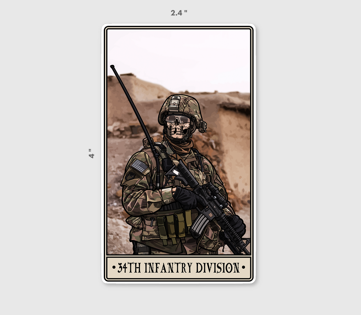 34th Infantry Division Sticker