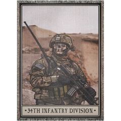 34th Infantry Division Woven Blanket