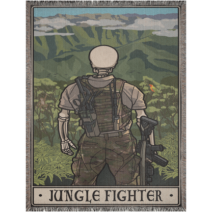 Jungle Fighter Woven Blanket