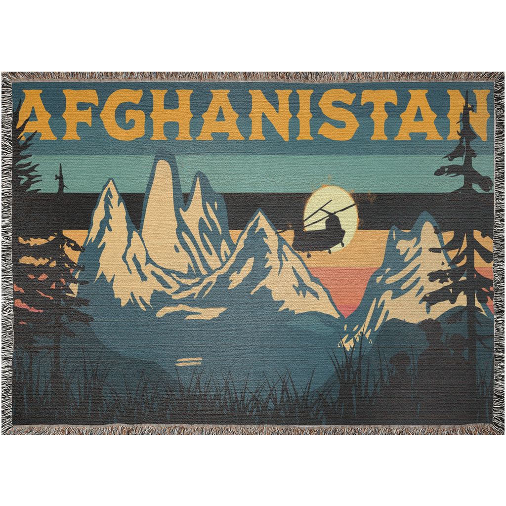 Afghanistan Sunset Woven Blanket