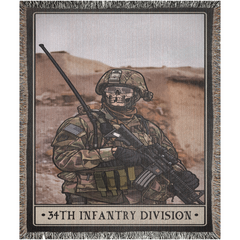 34th Infantry Division Woven Blanket