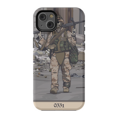 0331 Machine Gunner Phone Case - Premium Glossy Tough Case / iPhone 14 Plus