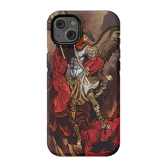 Saint Michael Phone Case - Premium Glossy Tough Case / iPhone 14 Plus