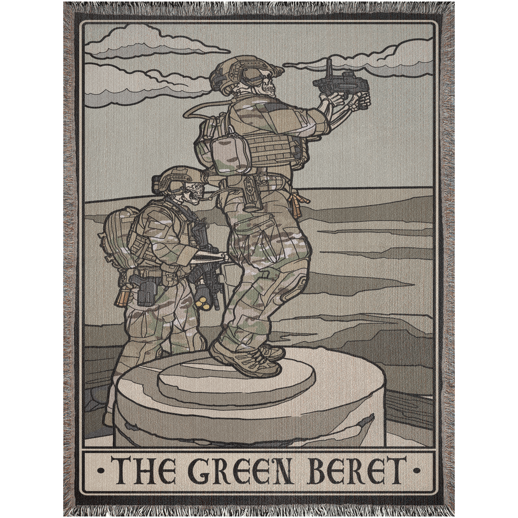 Green Beret Woven Blanket