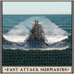 Fast Attack Submarine Puzzle - 20x20 inch | 676 Pieces