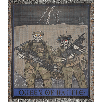 Queen of Battle Woven Blanket