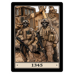 1345 Engineer Equipment Operator Magnet - 3x4 inch