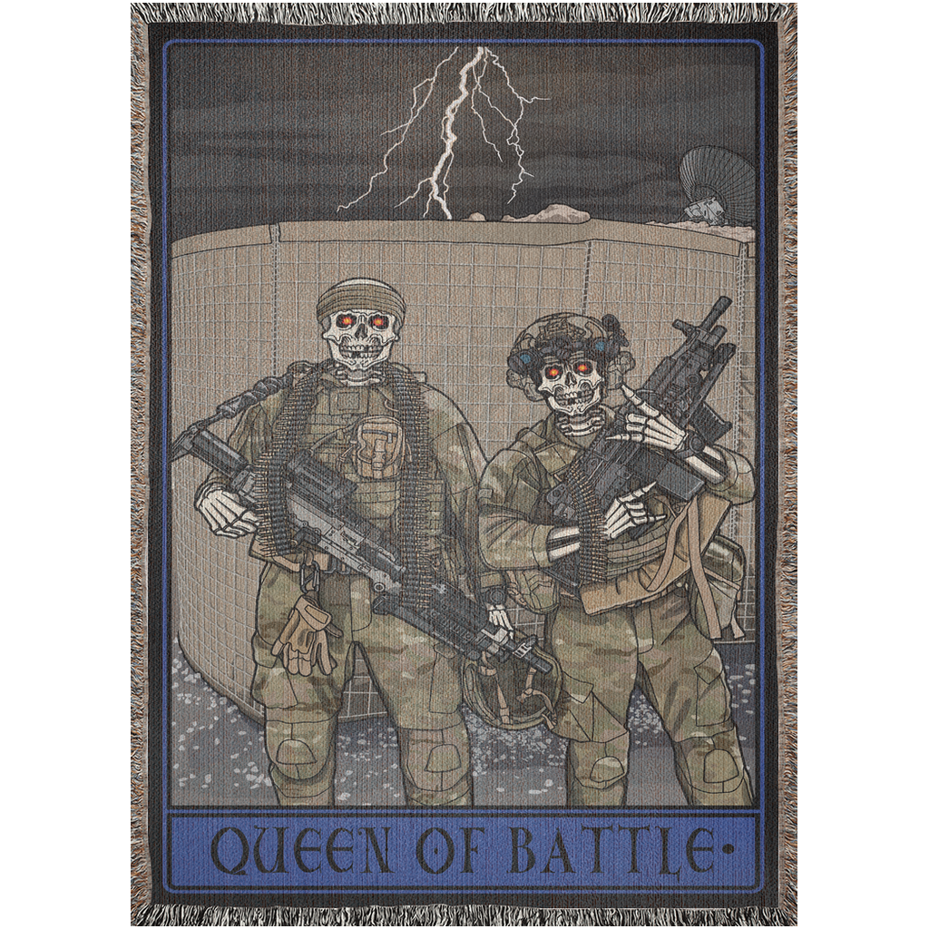 Queen of Battle Woven Blanket