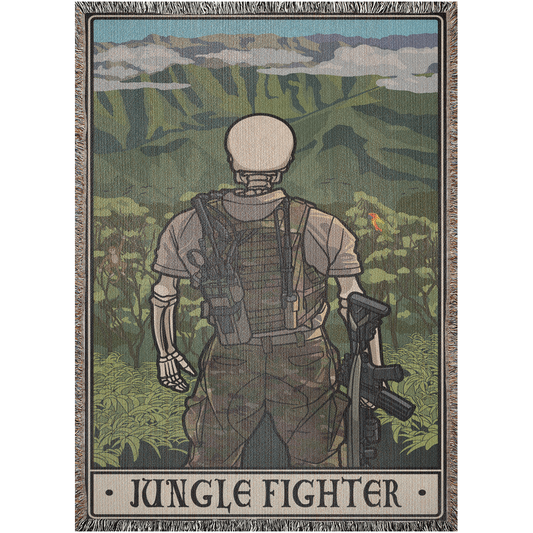 Jungle Fighter Woven Blanket