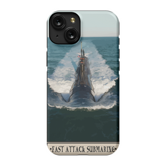 Fast Attack Submarine Phone Case - Premium Glossy Tough Case / iPhone 15 Plus