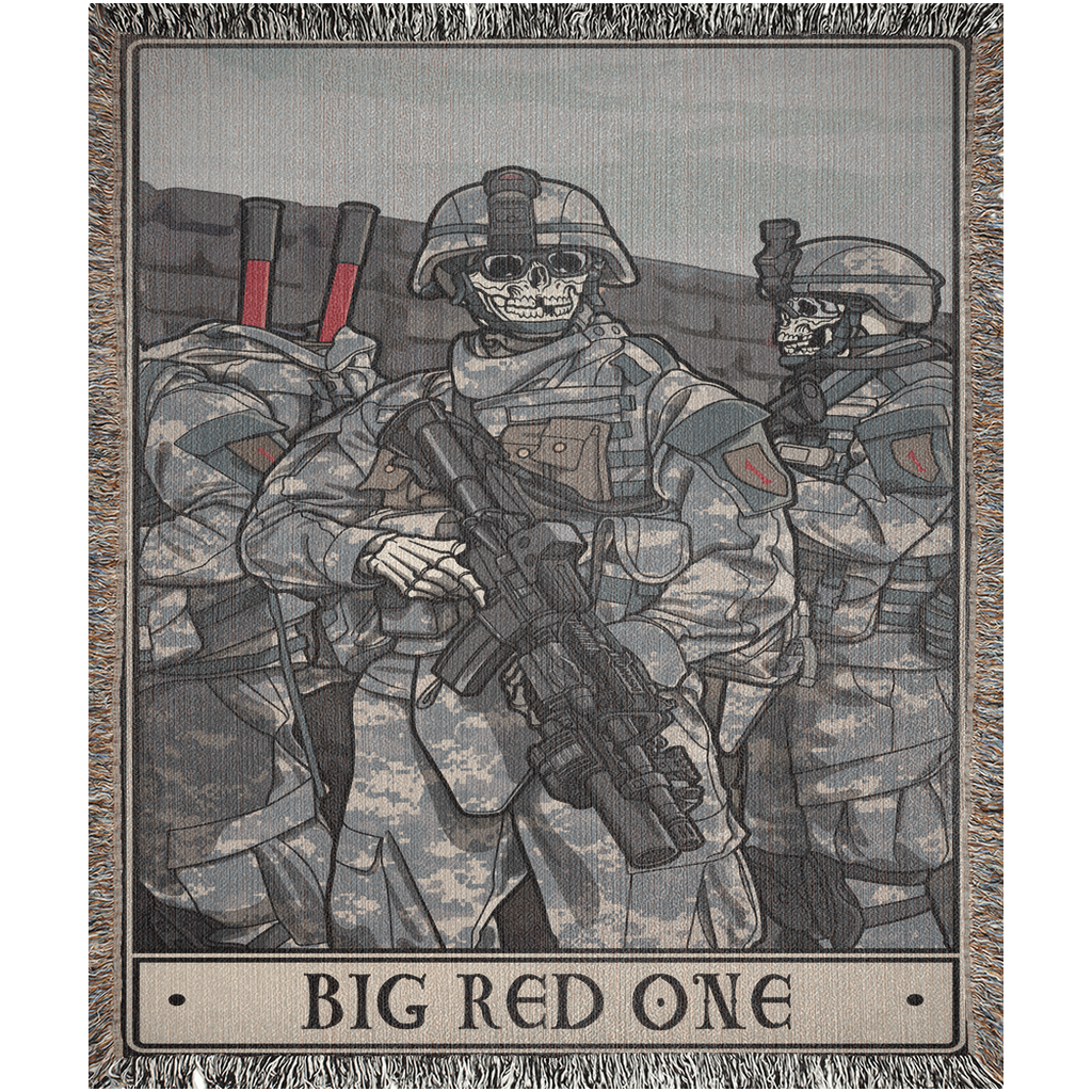 Big Red One Woven Blanket