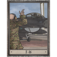 F-16 Fighter Woven Blanket