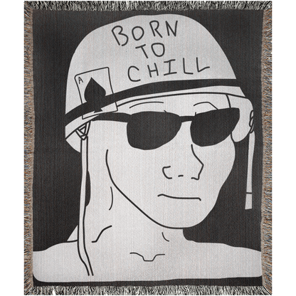 Born To Chill Woven Blanket