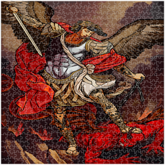 Saint Michael Puzzle - 20x20 inch | 676 Pieces