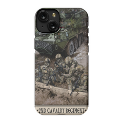 2nd Cavalry Regiment Phone Case - Premium Glossy Tough Case / iPhone 15 Plus