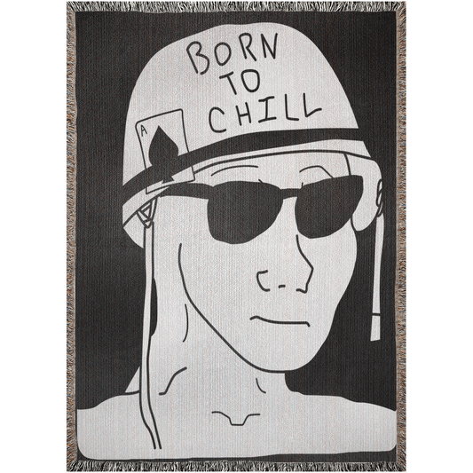 Born To Chill Woven Blanket