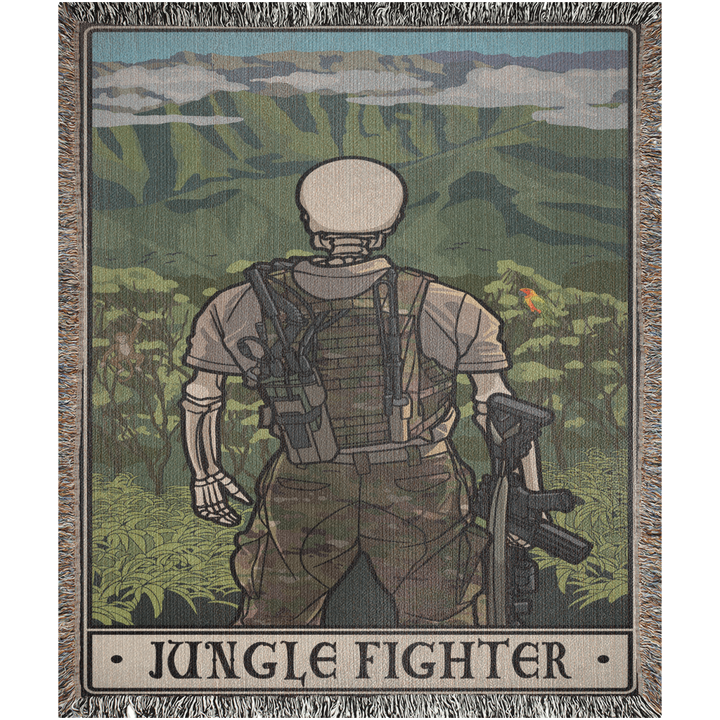 Jungle Fighter Woven Blanket